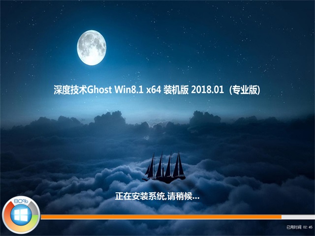 深度技术 Ghost Win8.1 64位 旗舰版 201801